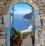 palamidi walmies doorkijk tuinposter