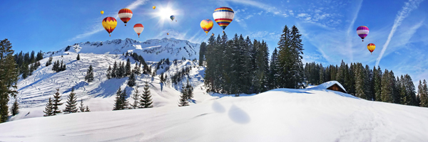 Winterlandschap ballonnen