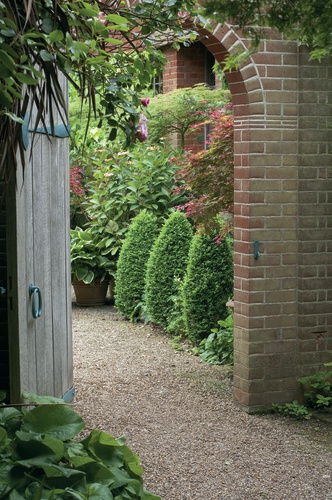 tuinposter doorkijk Poort romantische tuin