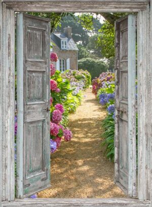 Openslaande deuren: Hortensiatuin 175x135 cm