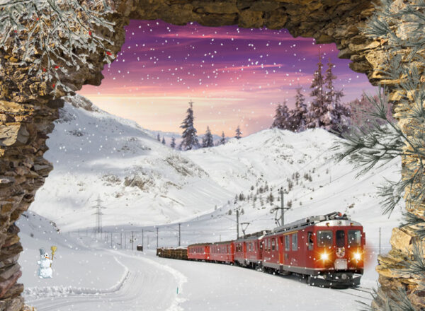 winter poster gat in rots - trein