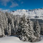 Winter sneeuw en bergen